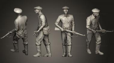 Military figurines partisans7 3d model